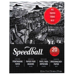 [7080] Block Papel Para Grabado Speedball 21.6x27.9cm 245gr. 20hj