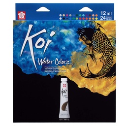 [XMW12L-24] Set de Acuarela en Tubo Koi Water Colors 12ml 24 Colores