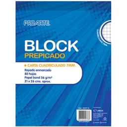 [22577-0] Block Prepicado Proarte Carta 7mm 80hj