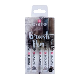 [11509907] Set Plumones Punta Pincel Ecoline (5 Colores Grises)