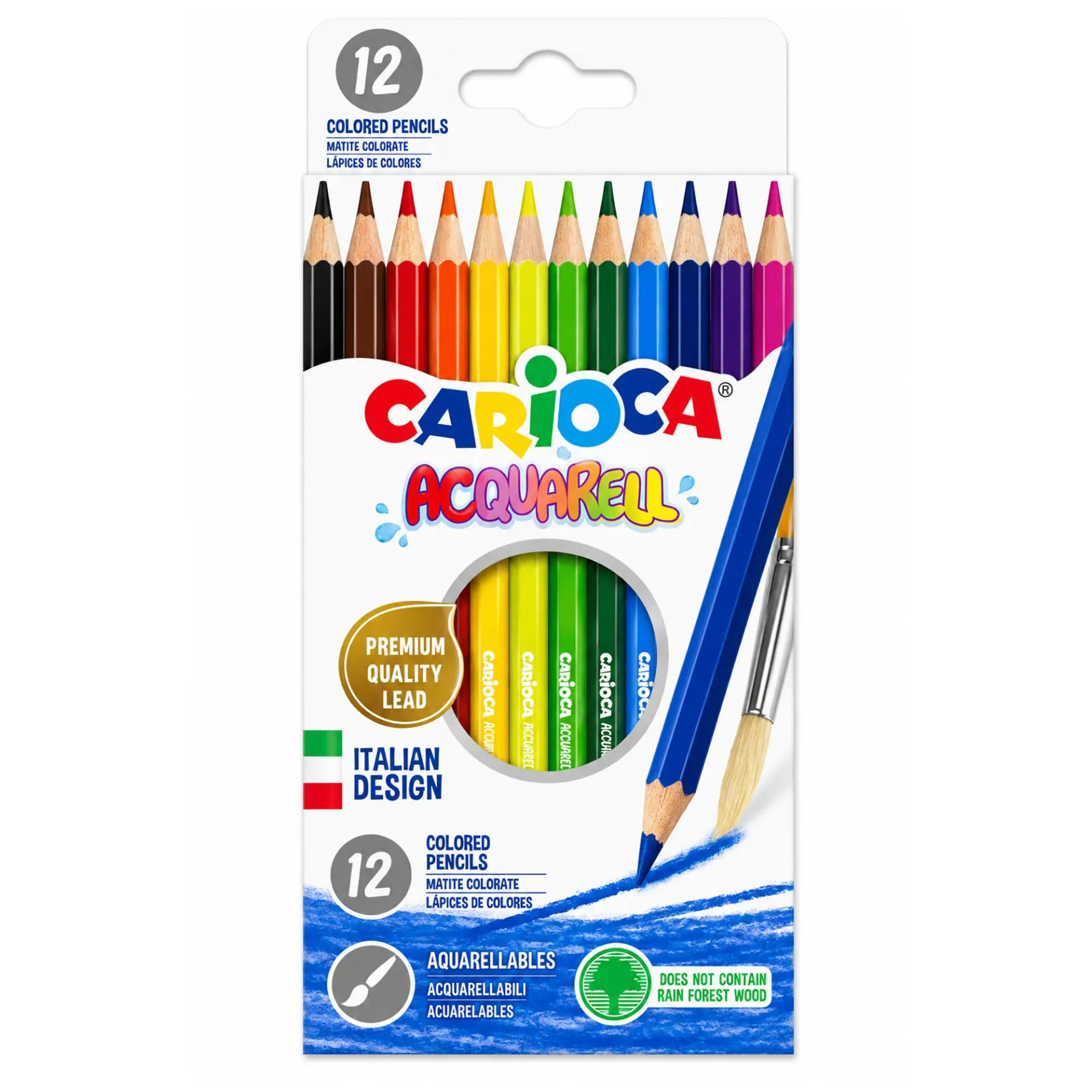 [42857] Lápices Acuarelables Carioca 12 Colores