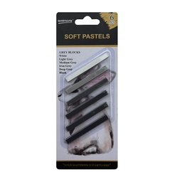 [PASB00922006GRIS] Pastel Seco En Barra 6 Tonos Grises