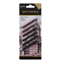 [PASB00922006SEP] Pastel Seco En Barra 6 Tonos Sepia