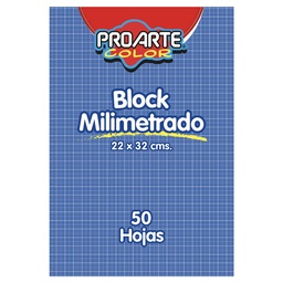 [13005-2] Block de Papel Milimetrado Proarte 22x32cm 50hjs