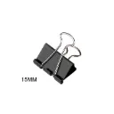 Apretador Doble Para Papel Hand Color Negro 15mm