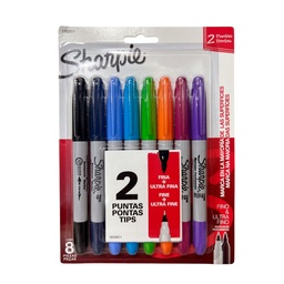 [1792511] Marcador Sharpie Doble Punta 8 colores Permanente
