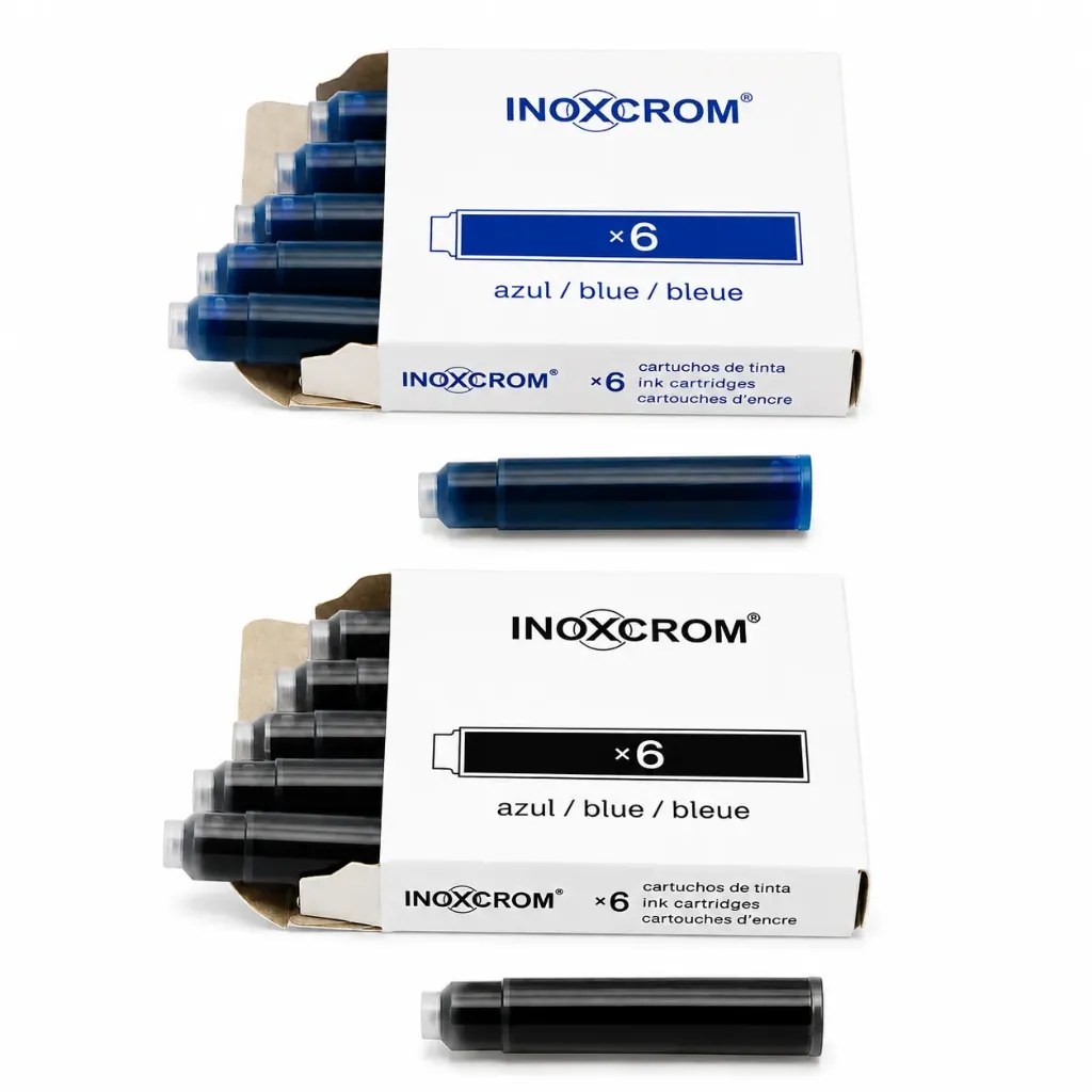 Cartucho Corto Para Pluma Inoxcrom 6 ud