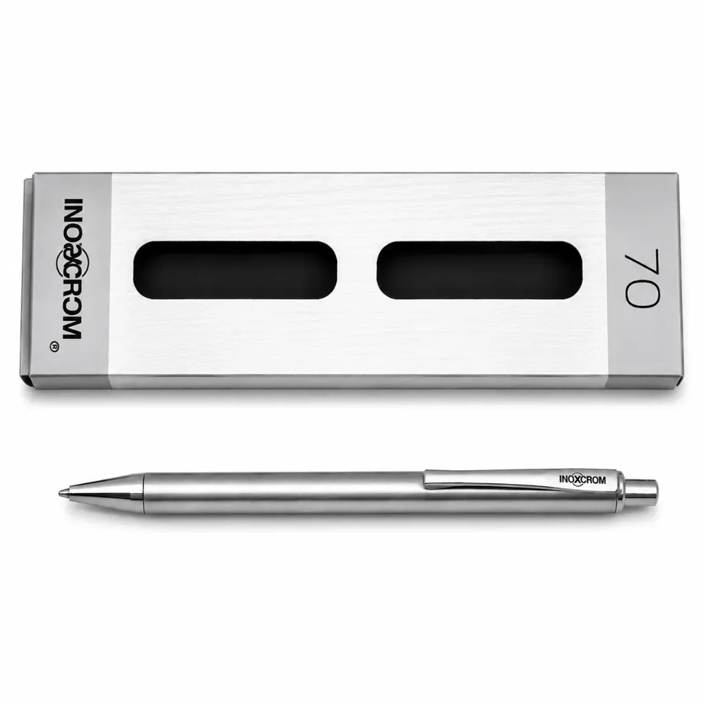 [42101002] Bolígrafo Inoxcrom Inox70 Acero Punta Media Tinta Azul