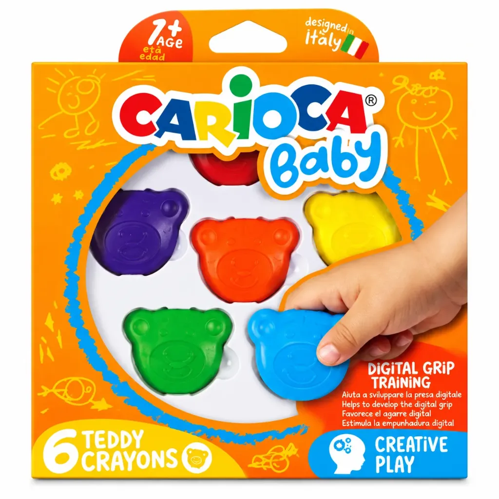 [42956] Crayones Carioca Teddy Baby (6 colores)