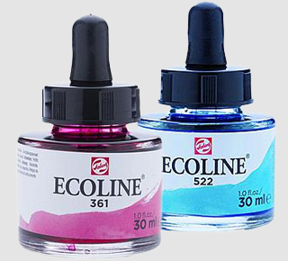 Tintas Ecoline líquidas