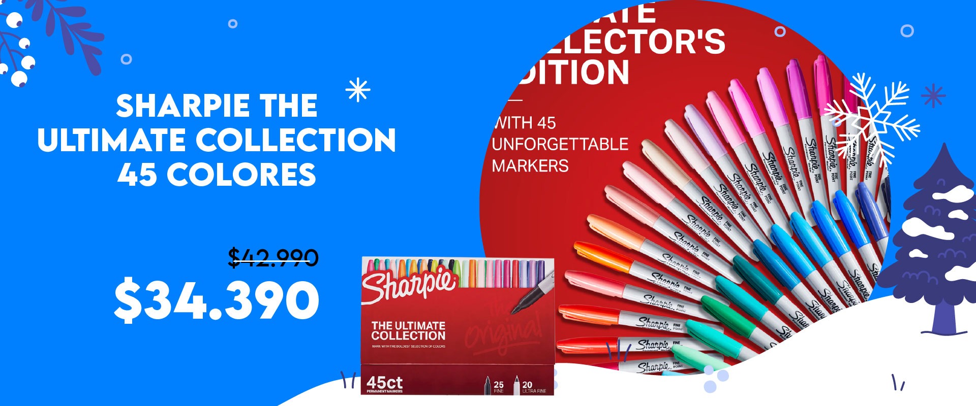 marcadores sharpie ultimate 45 colores