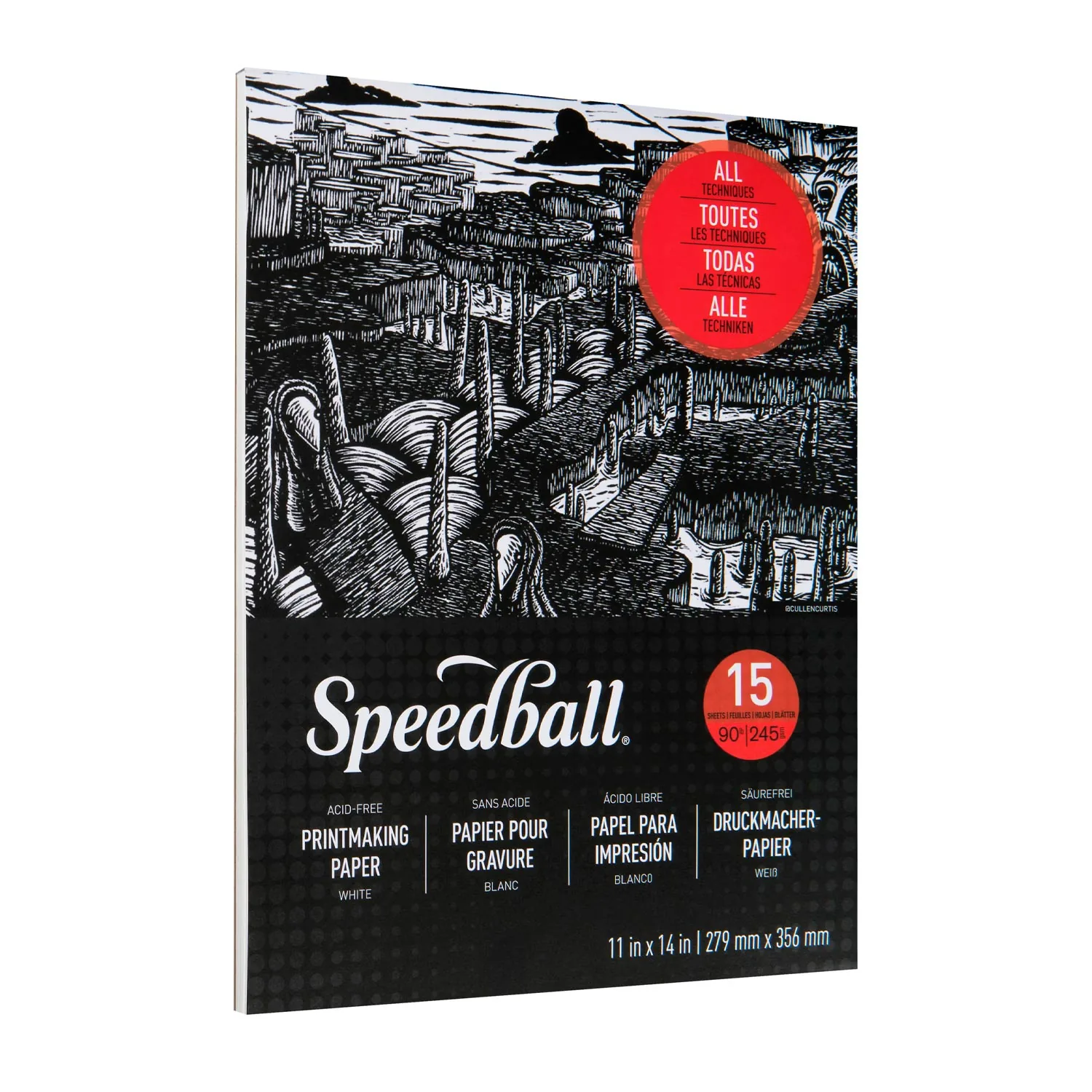 Block Papel Para Grabado Speedball 27.9x35.6cm 245gr. 15hjs