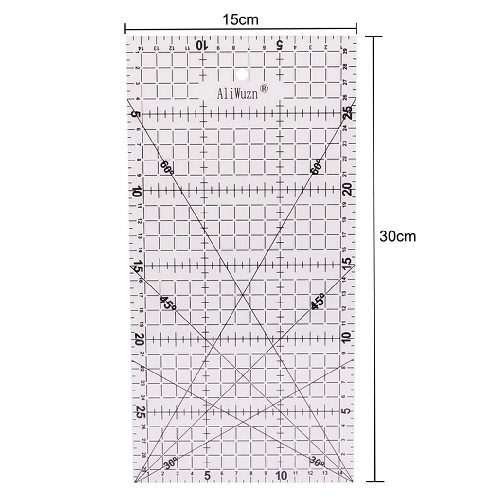 Regla patchwork 30x15 cm