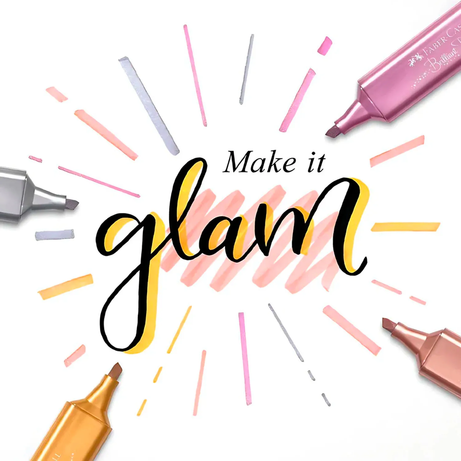 Destacador Faber-Castell TL 46 Metálico (4 Colores)