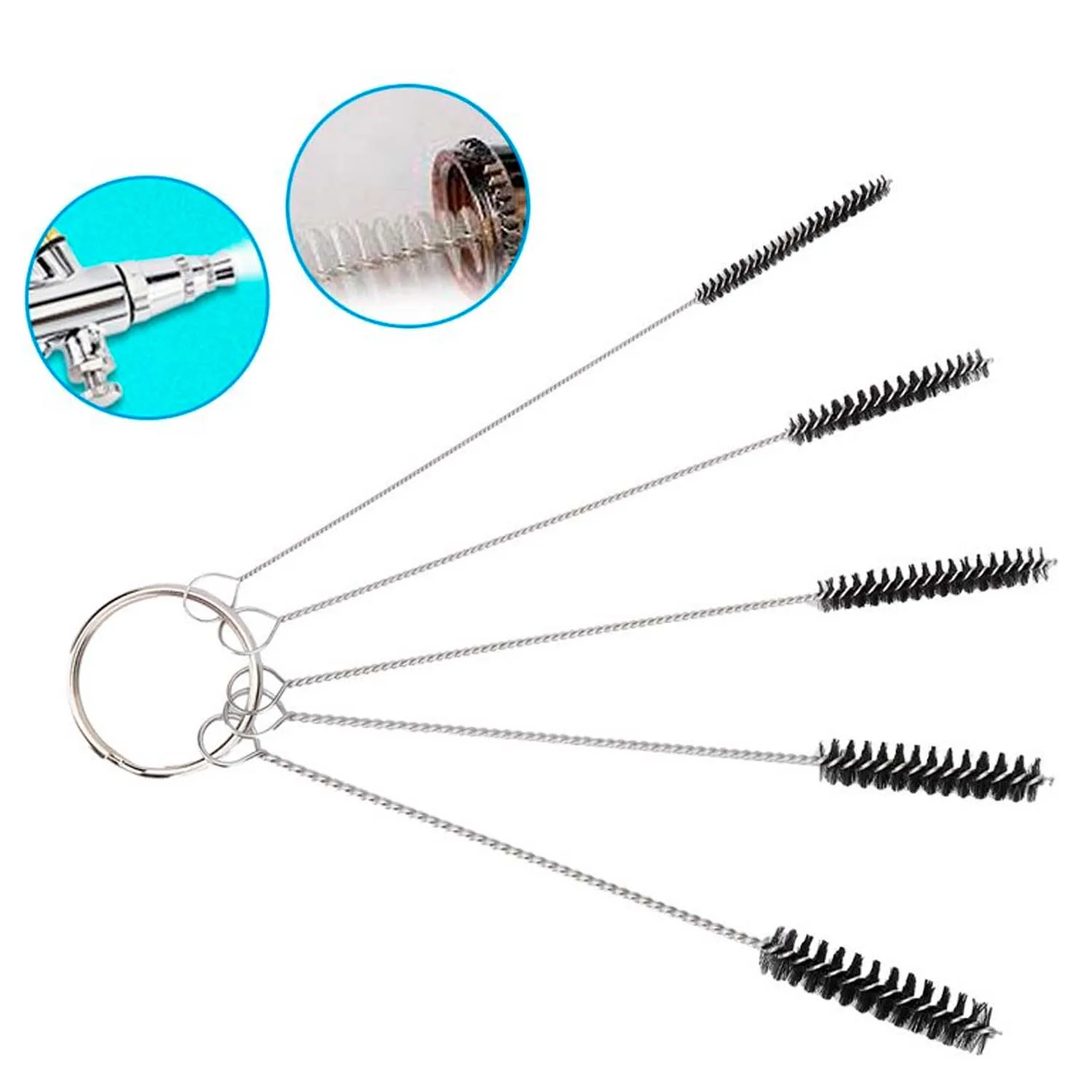 Set De Cepillos Metálicos Para Limpiar aerógrafos Renart