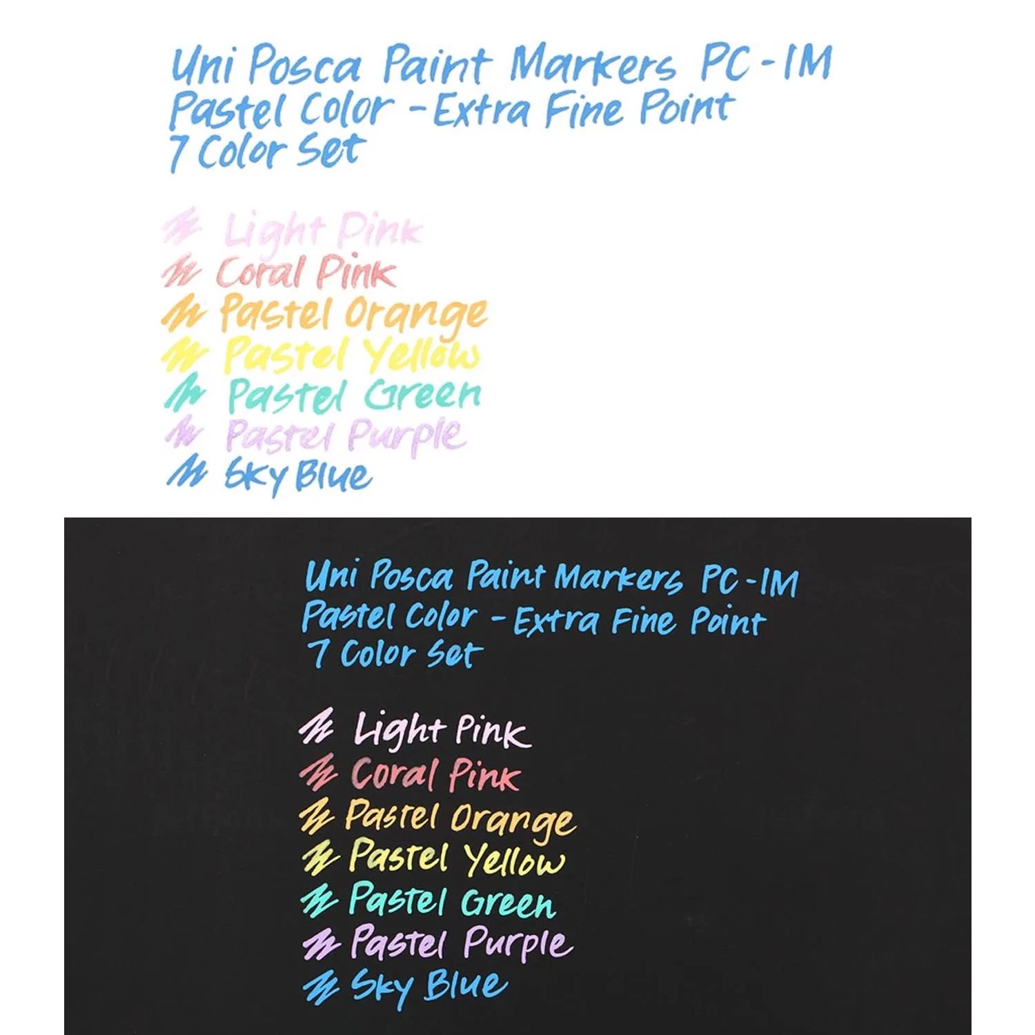 Marcador Uni Posca 8 Colores Pastel 1MR 0.7mm