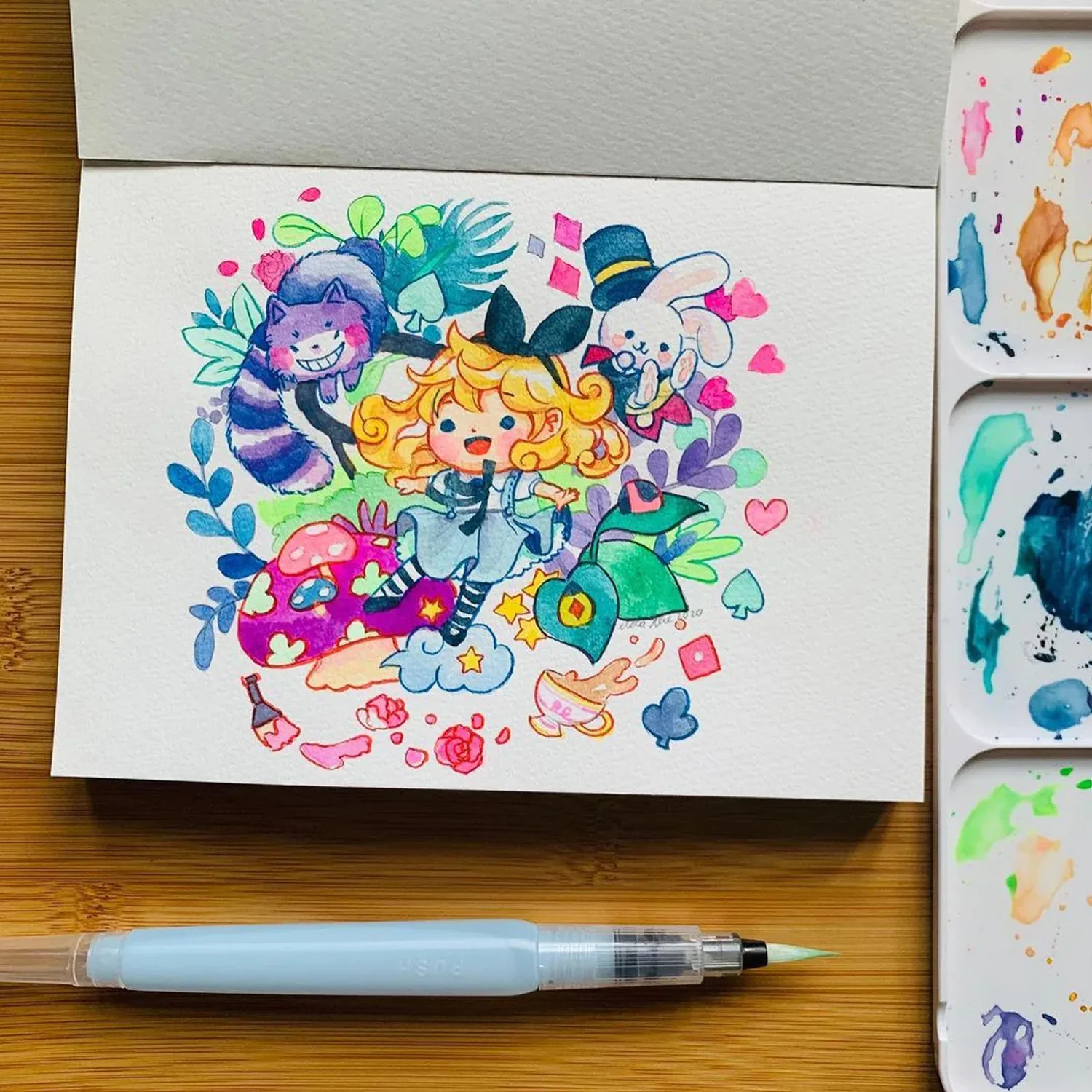 Pincel Recargable Sakura Koi Waterbrush 9ml Barril Largo