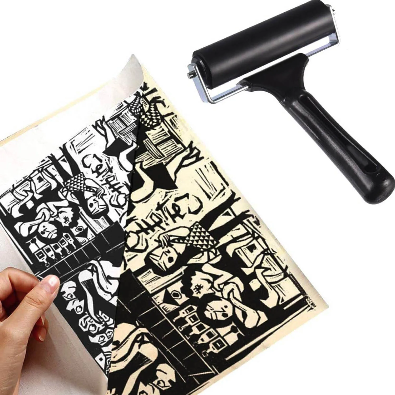 Rodillo Para Grabado Renart Goma Dura 15cm