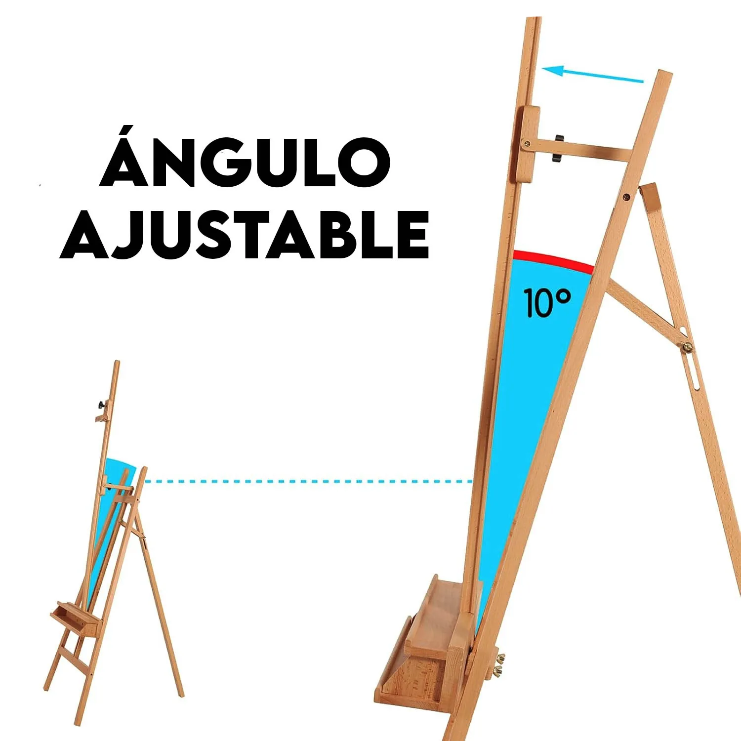 Atril De Madera Renart Tipo A 170-250cm Alto