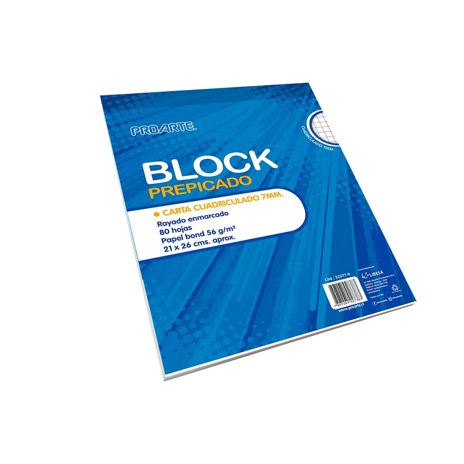 Block Prepicado Proarte Carta 7mm 80hj