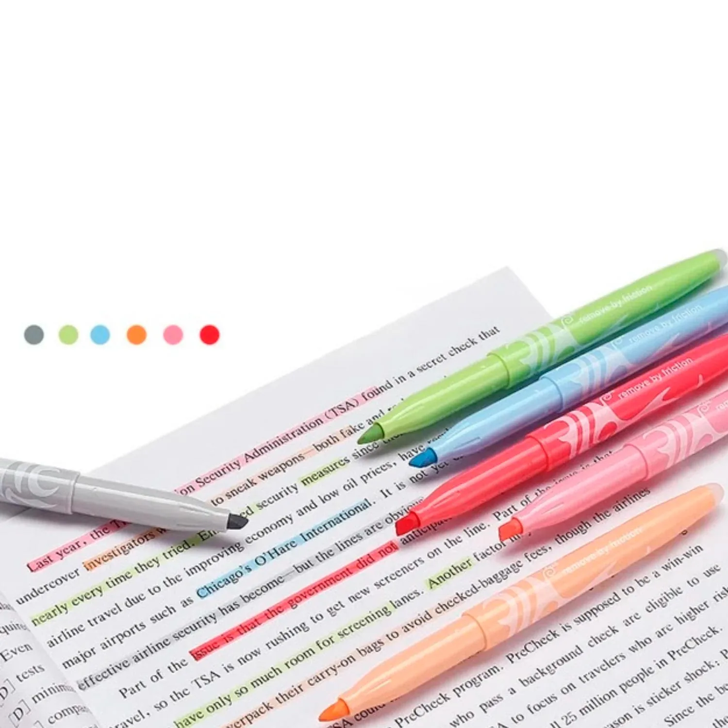 Destacador Pilot Frixion Light Borrable 6 Colores Natural