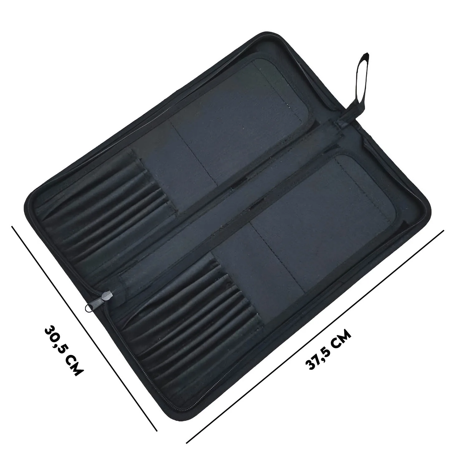 Estuche De Tela Renart Con Cierre para 15 Pinceles