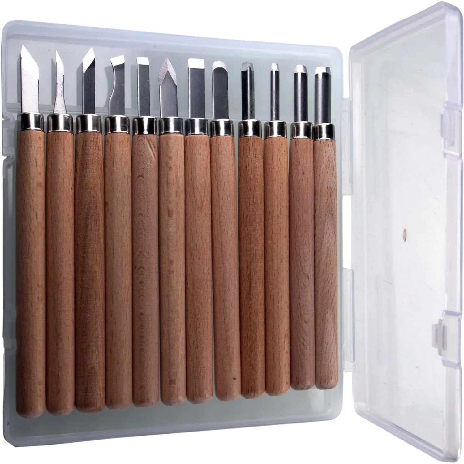 Gubias para Tallado Renart Set 12 pcs. con Caja Plástica