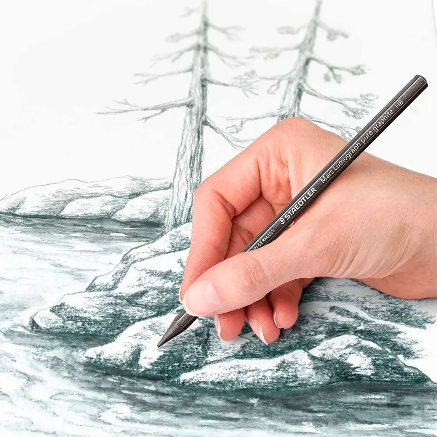 Lápiz Grafito Staedtler Puro Lumograph 6 ud