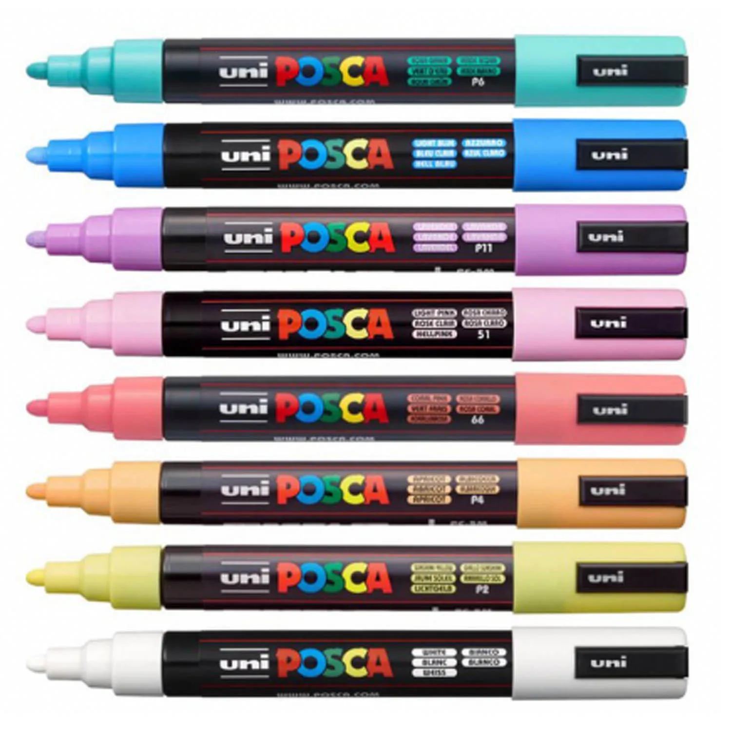 Marcador Uni Posca Set 8 Colores Pastel 5M