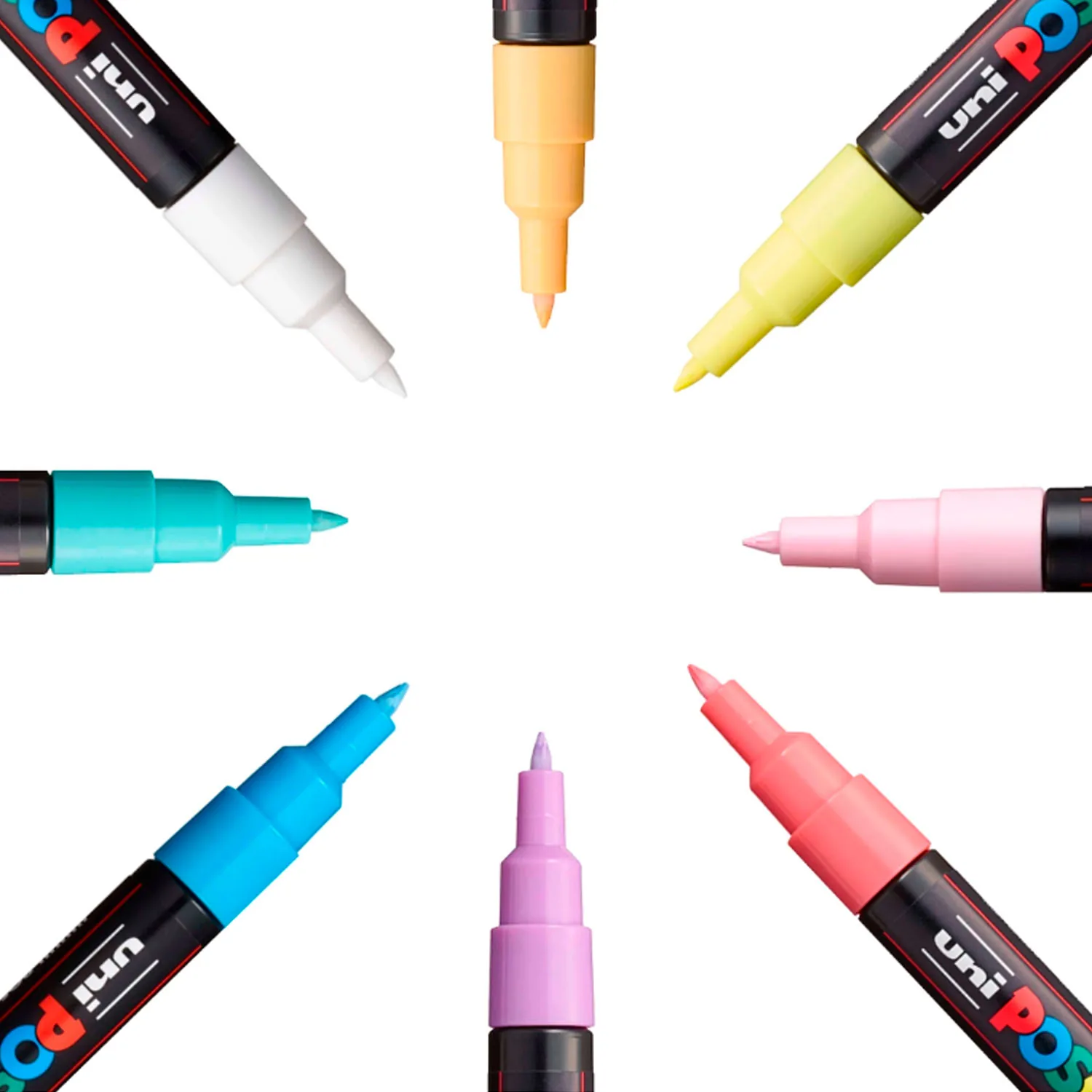 Marcador Uni Posca set 8 Colores Pastel 1M (0.7mm)