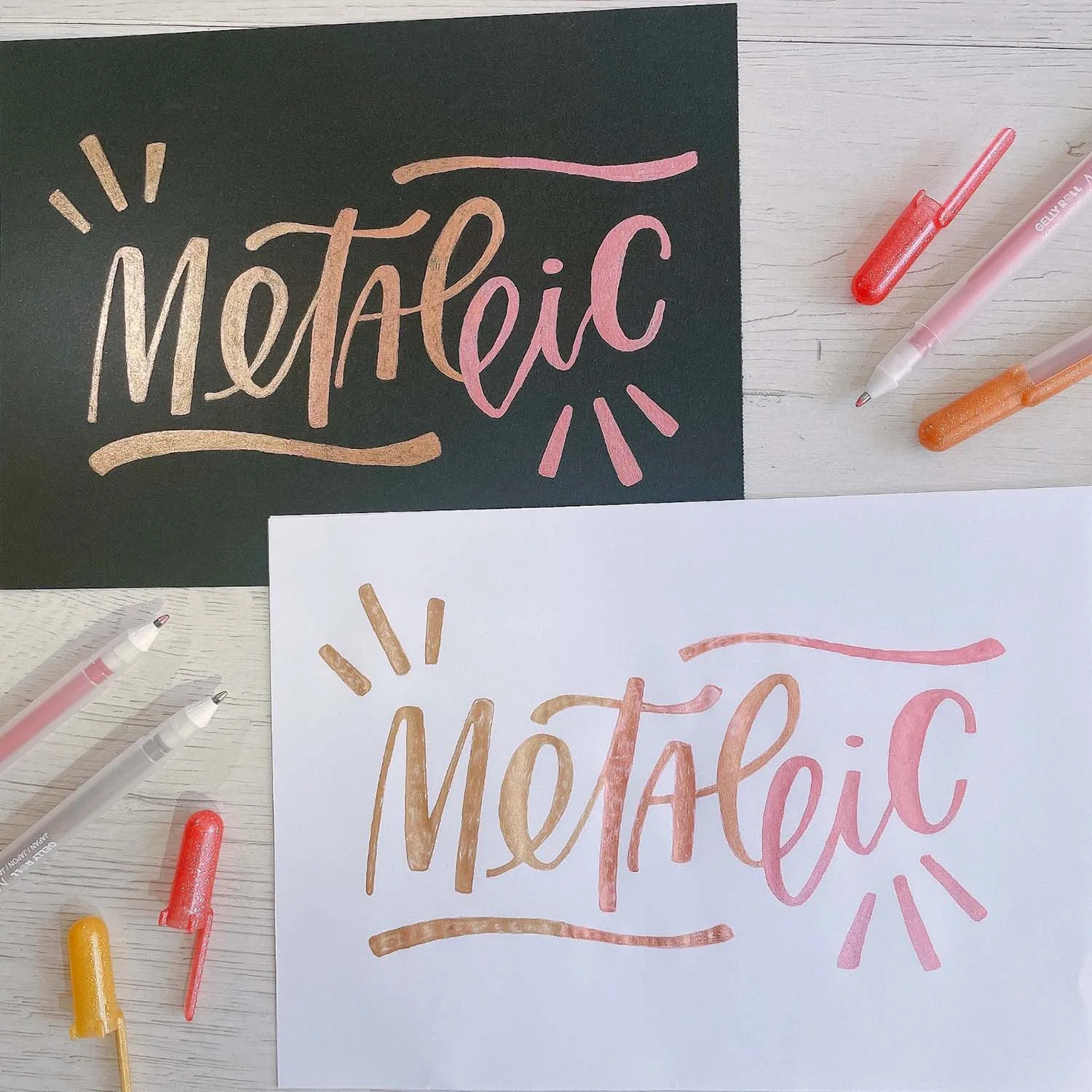 Lapiz Gel Gelly Roll Sakura Metallic 6 Colores