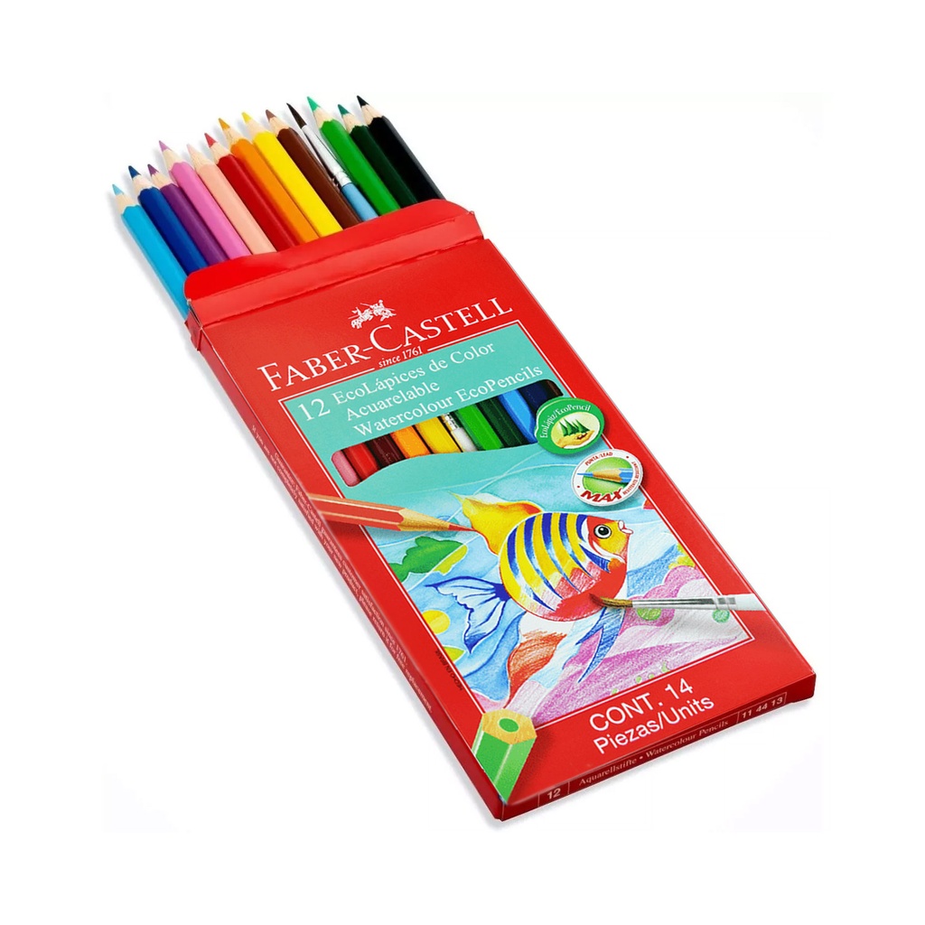 EcoLápices Acuarelables Faber-Castell 12 Colores