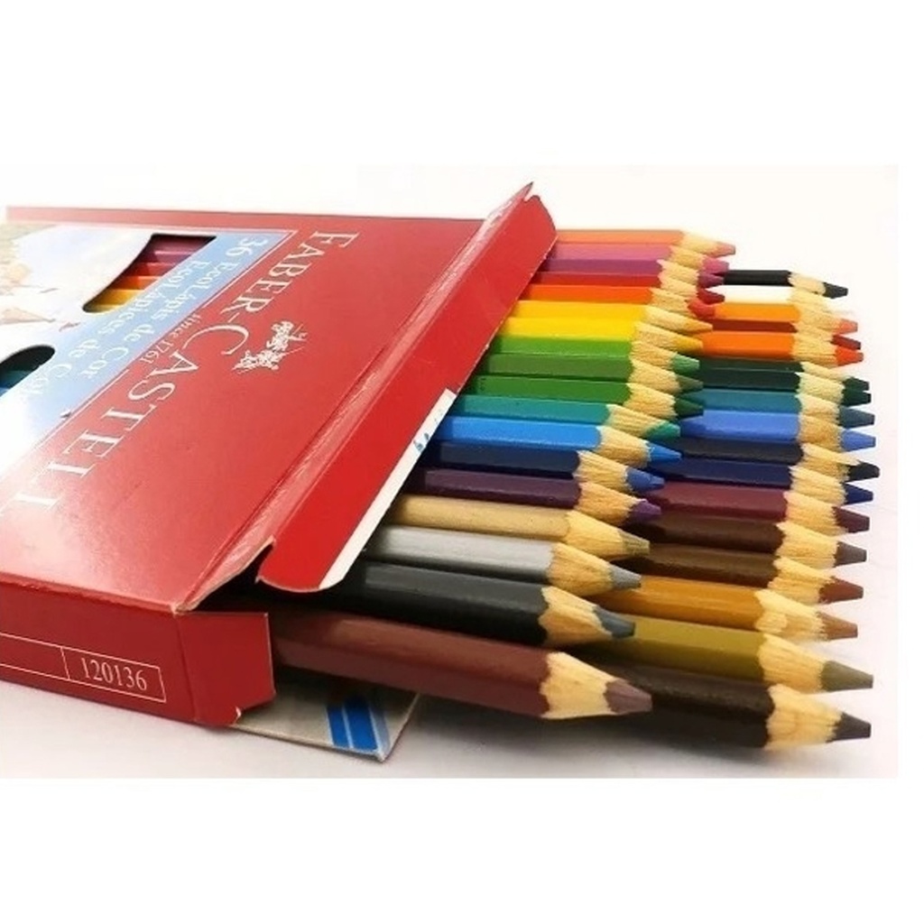 Faber-Castell - Lápices Acuarela (12, 24 y 36 colores) EcoLápiz cuyo trazo  se convierte en acuarela. Destacan en este producto la gran solubilidad de  su mina, estos dan la posibilidad de lograr