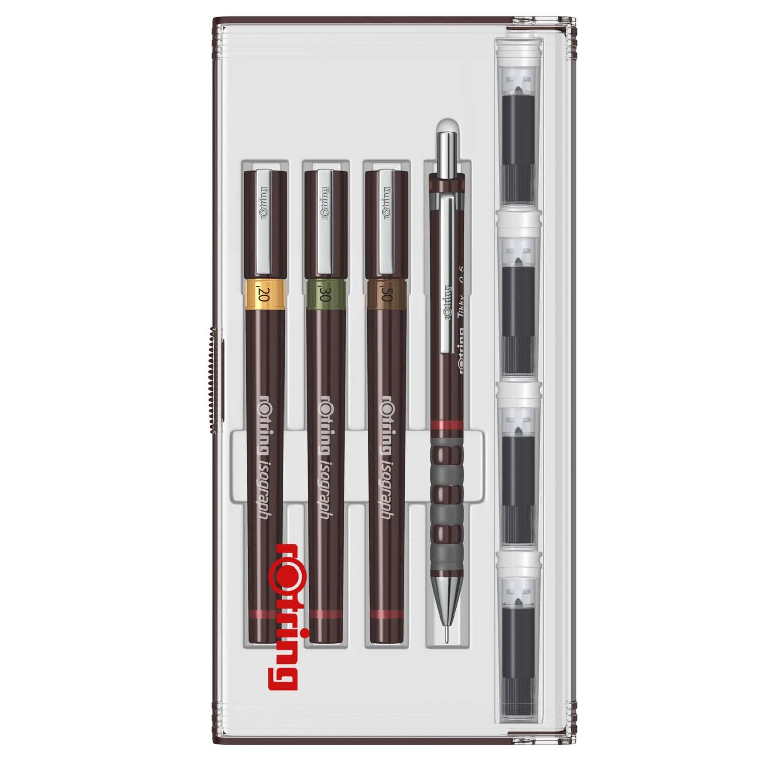 Set Tiralínea Recargable Rotring Isograph(0.2- 0.3 - 0.5mm Junior ...