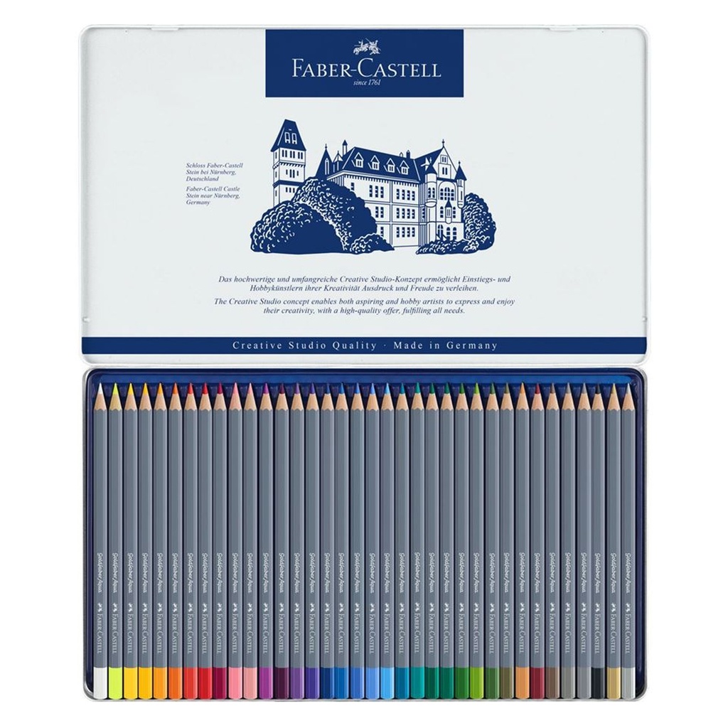 Lápices Acuarelables Faber-Castell Goldfaber Aqua 36 Colores