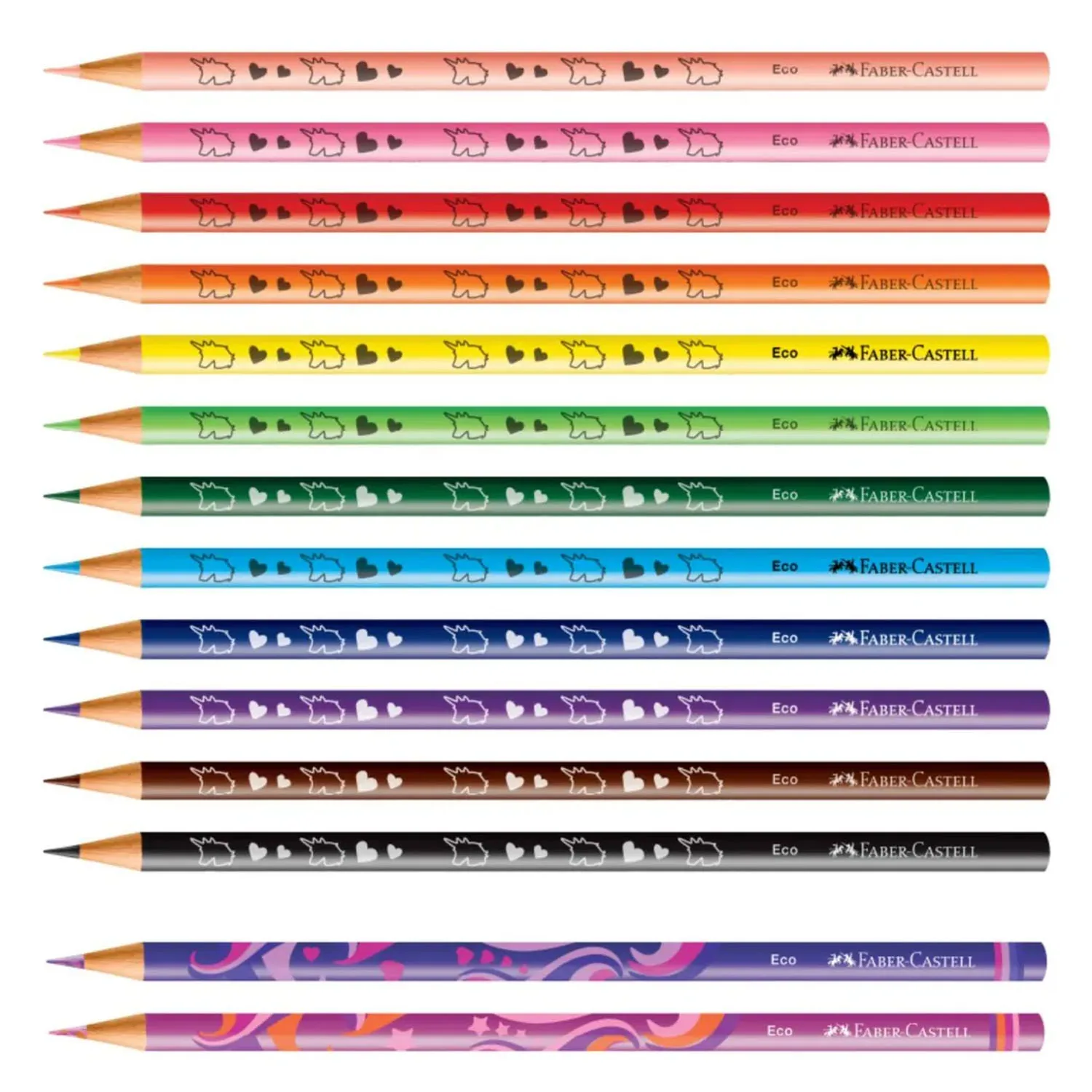 Lápices Faber-Castell Ecolápices Unicornio 12+2 Colores