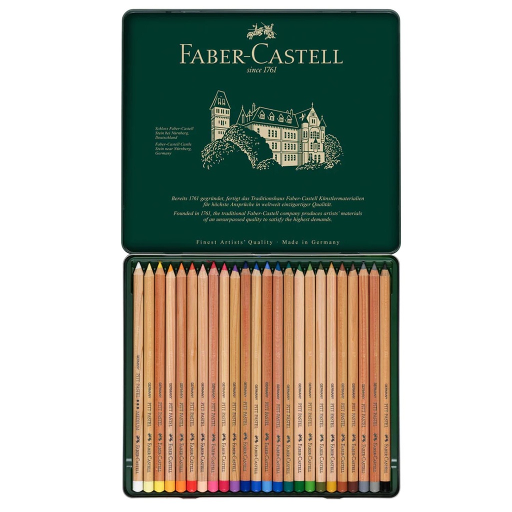 Estuche 24 Lápices Faber-Castell Pitt Pastel