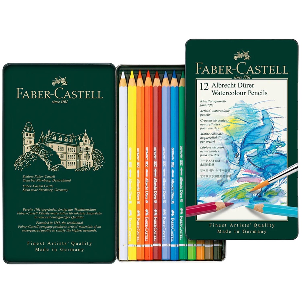 Estuche 12 Lápices Acuarelables Faber-Castell Albrecht Dürer