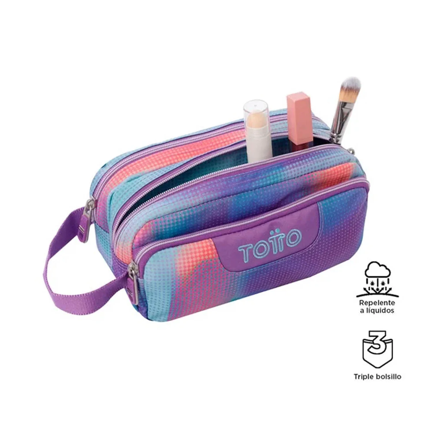 Estuche Totto Agapec Glitter Multiuso