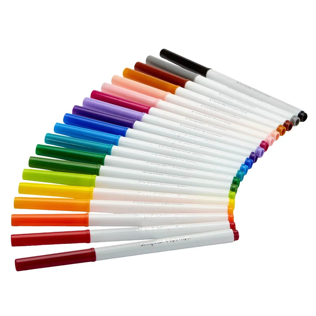 Marcador Crayola Super Tips Lavables 20 Colores