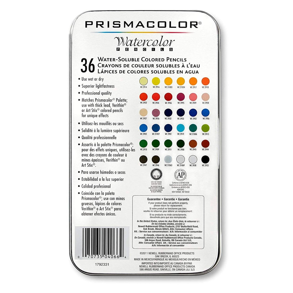 Lápices Acuarelables Prismacolor Premier (36 Colores)