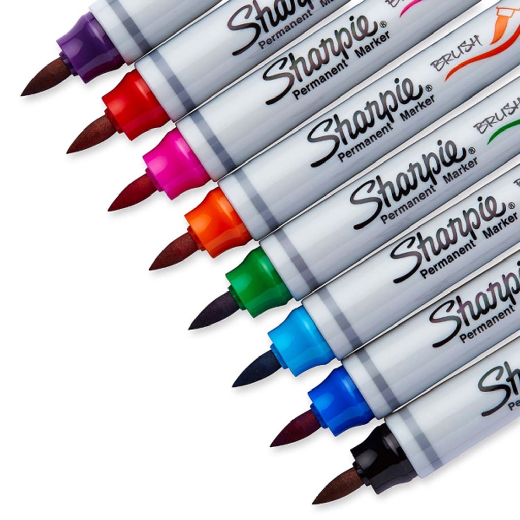 Set Marcadores Sharpie Punta Pincel (8 Colores)
