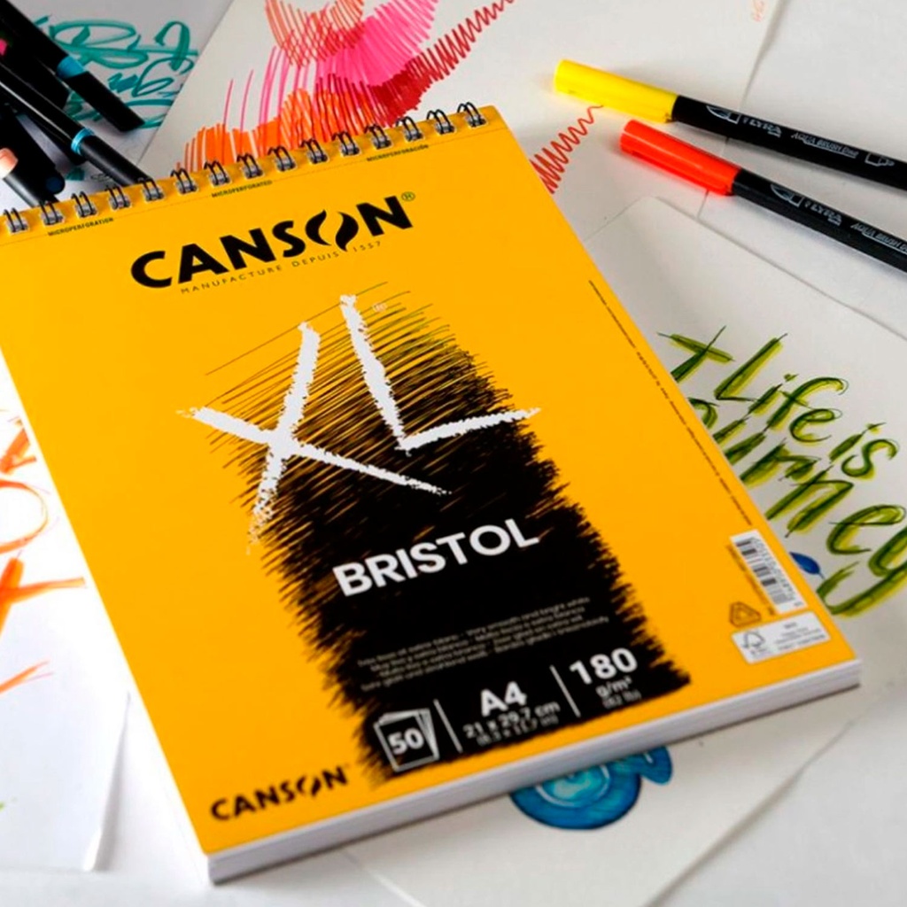 Croquera Canson XL Bristol 180gr 50 hjs A4 (21x29.7cm)