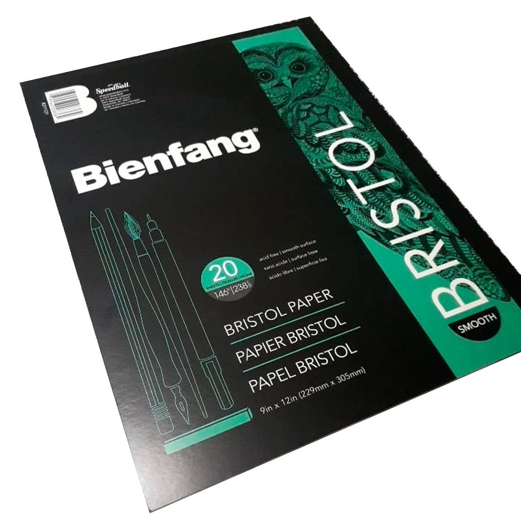 Block Bienfang Papel Bristol Ultra Liso 22x30cm 20hj 210gr.