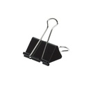 Apretadores dobles de papel Adix color negro 19mm (12u)
