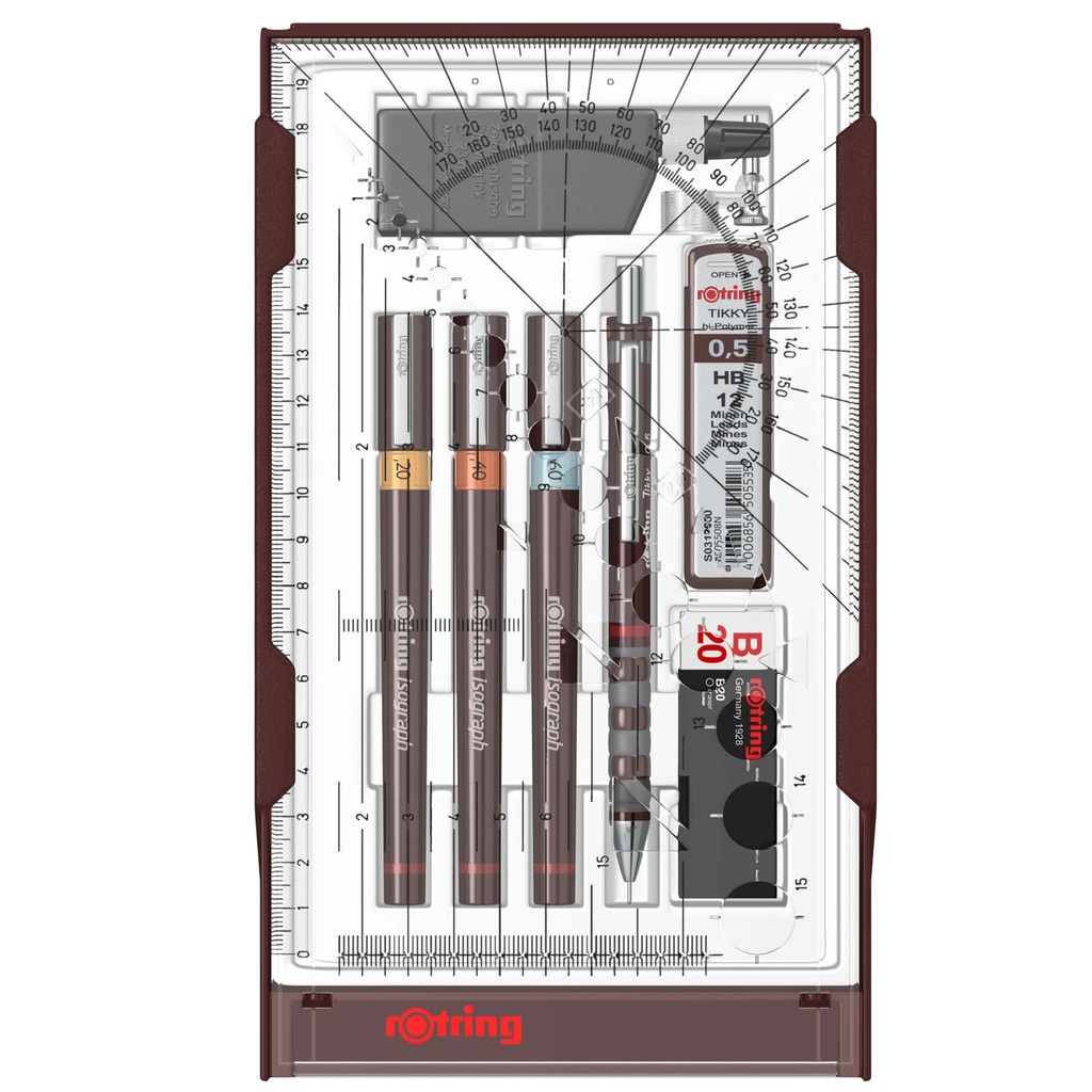 Set de Tiralíneas Isograph Rotring College (0.2 - 0.4 - 0.6 mm)