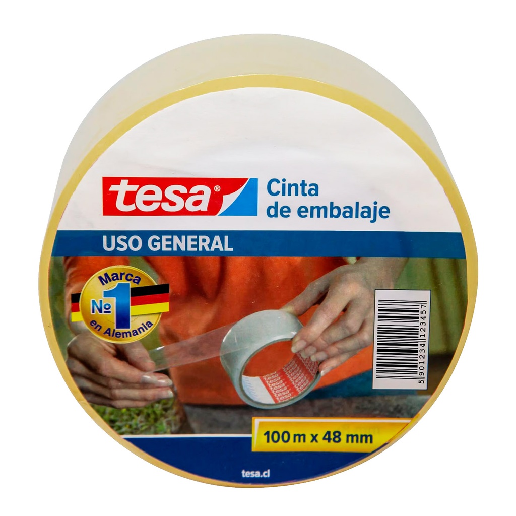 Cinta Embalaje Uso General Tesa Transparente 100m x 48mm