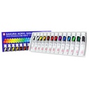 Set de 12 acrílicos Gouache tubos 12ml