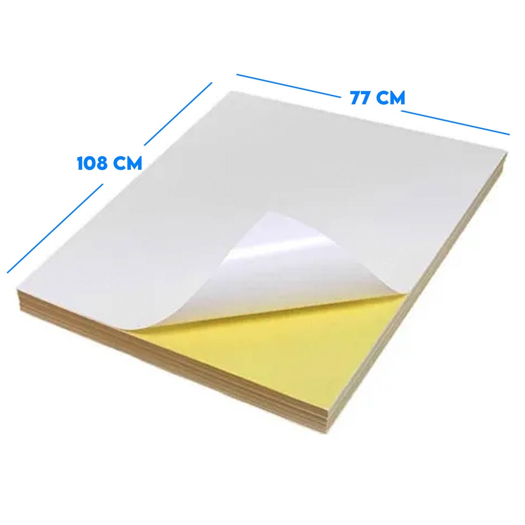 Papel Bond adhesivo 180gr Mate imprimible (108x77 cm)