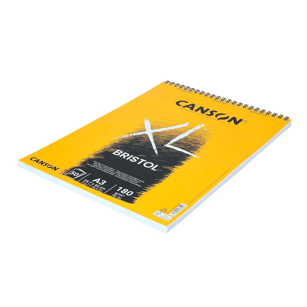 Croquera Canson XL Bristol 180gr 50 hjs A3 (29.7x42cm)